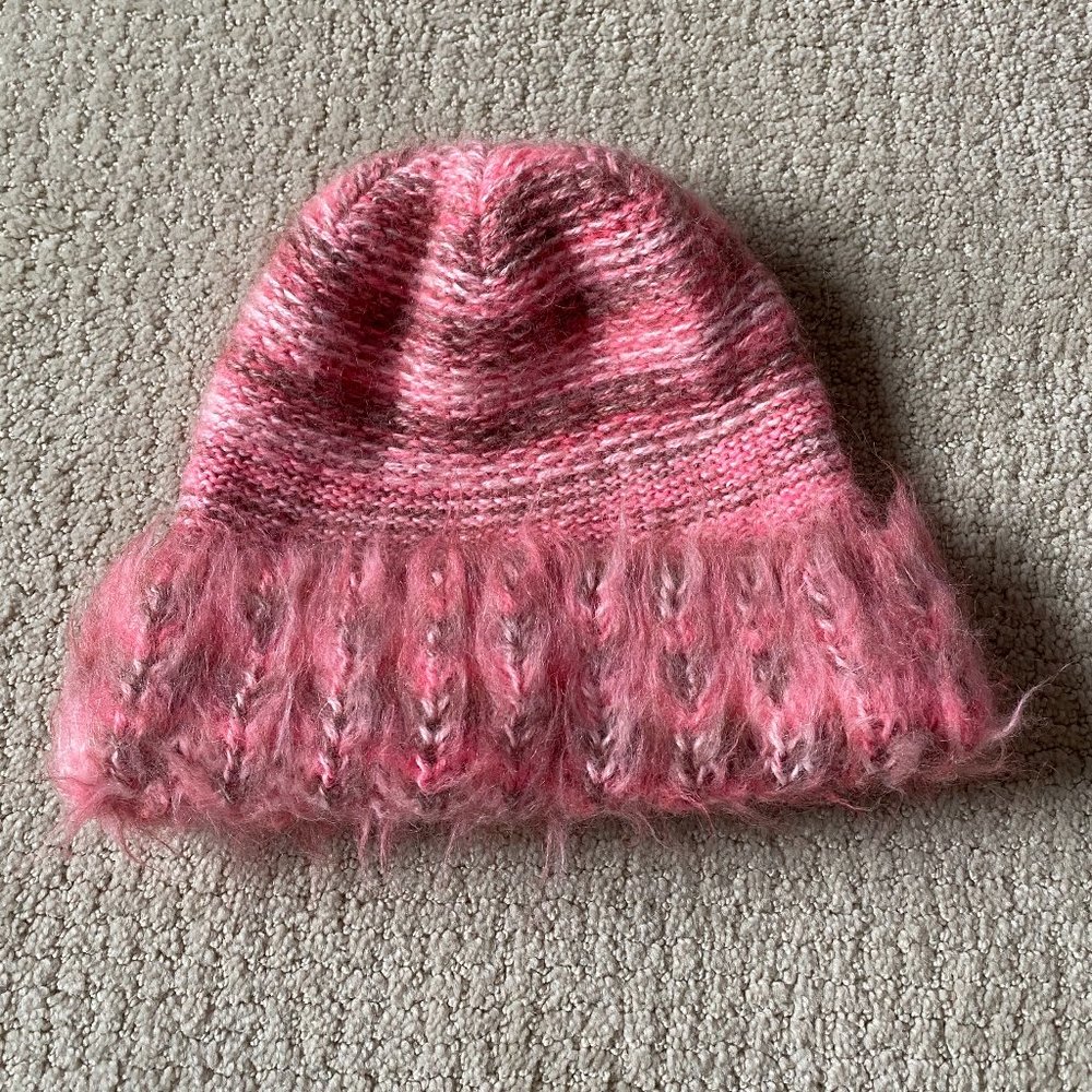 Pink Fuzzy Beanie